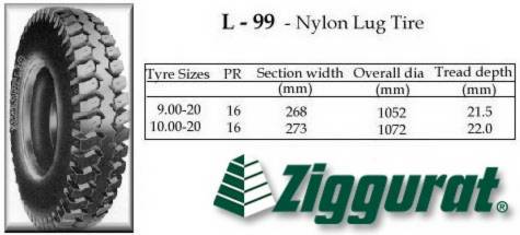 ZIGGURAT L-99 Nylon Lug Tire