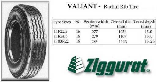 ZIGGURAT Valiant Radial Rib Tire