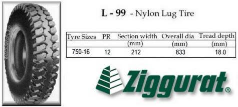 ZIGGURAT L-99 Nylon Lug Tire