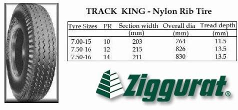 ZIGGURAT Track King Nylon Rib Tire
