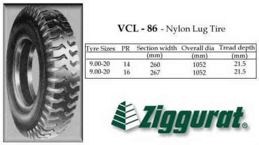 ZIGGURAT VCL - 86 Nylon Lug Tire